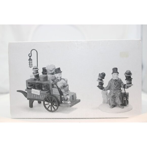 Dept 56 Dickens Village - Chelsea Market Hat Monger & Cart - Picture 8 of 8